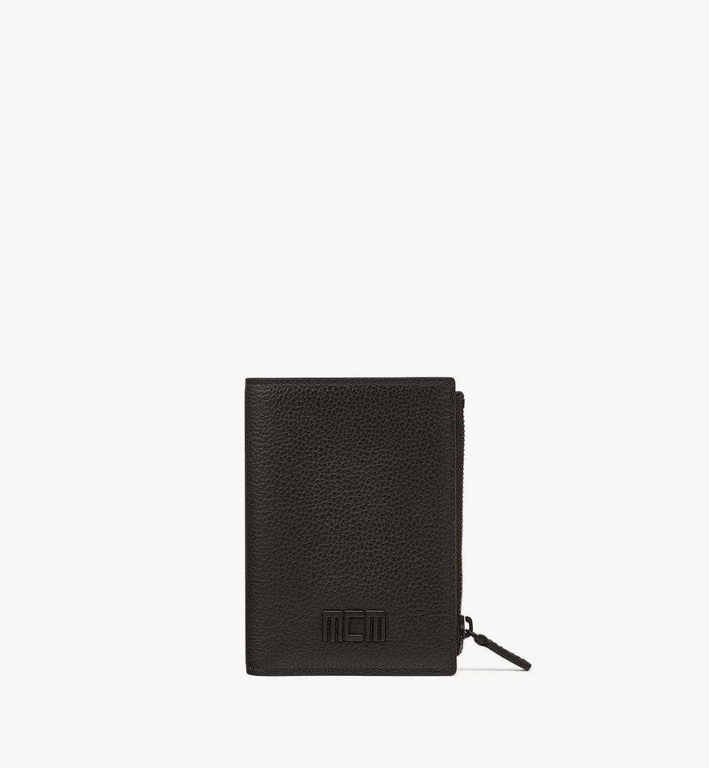MCM Tech Bifold Snap Wallet in Embossed Spanish Leather 1